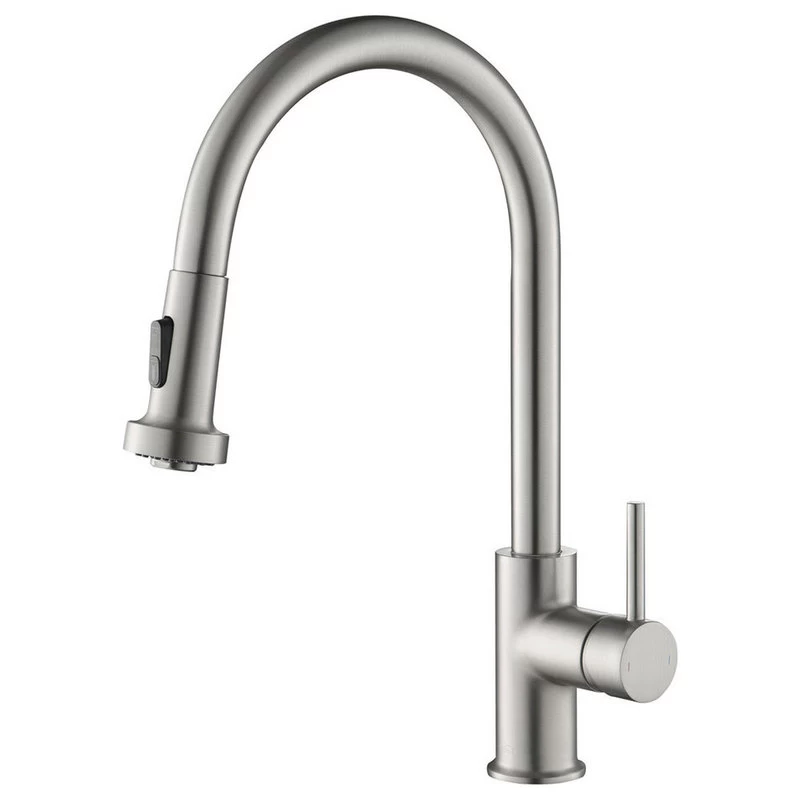 Casa Single Handle Pull Down Faucet, Brush Nickel, W/O Soap Dispenser