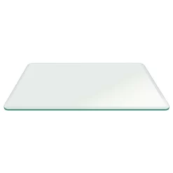 Rectangle Glass:16x60 Inch 1/2 Thick, Beveled Tempered Radius Corners