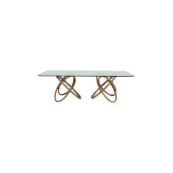 Modrest Mason Modern Glass And Walnut Dining Table