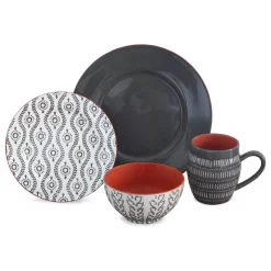 Tatiana Grey 16 Piece Dinnerware Set