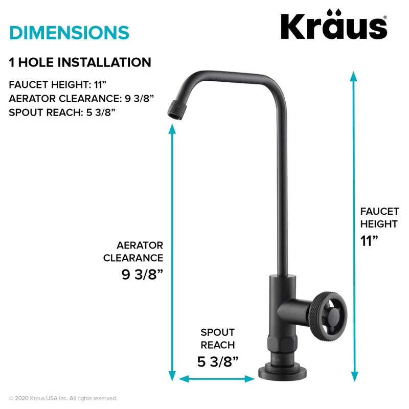 Urbix Drinking Water Dispenser Beverage Kitchen Faucet, Matte Black - Image 4