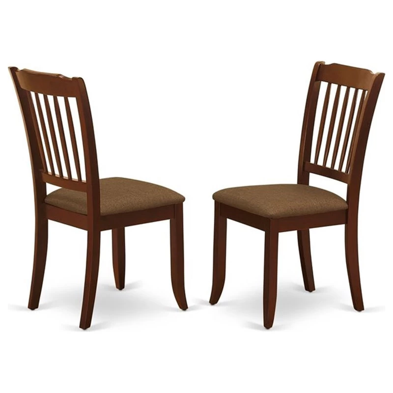 Atlin Designs 5-piece Wood Dining Set With Linen Seat In Mahogany - Image 4