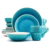Fez 16-Piece Dinnerware Set, Service For 4, Turquoise