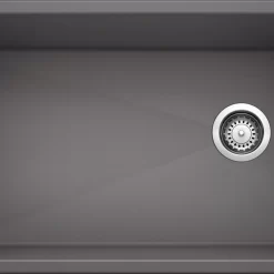 Blanco 441764 18.5"x33.5" Granite Single Undermount Kitchen Sink, Cinder