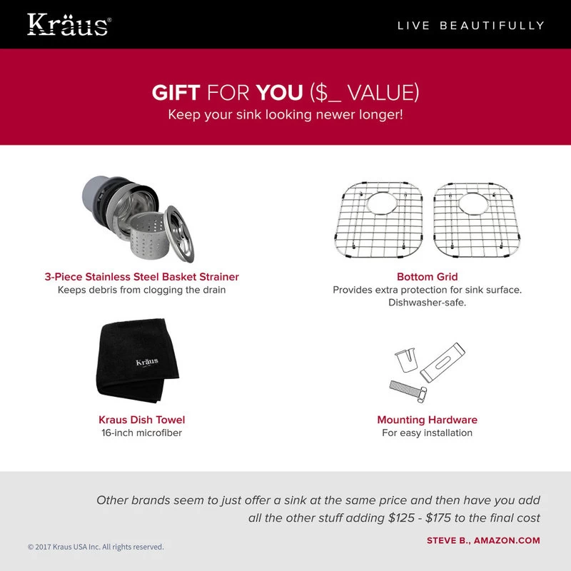 Premier 32" Undermount Stainless Steel 2-Bowl 16 Gauge Kitchen Sink 50/50 Split - Image 10