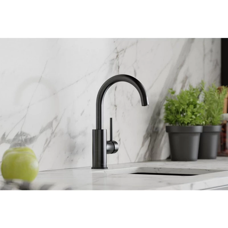 LKAV3021BK Elkay Avado Single Hole Bar Faucet With Lever Handle Black Stainless - Image 2