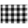 Farmhouse Living Buffalo Check Placemats, Set Of 4, Black/White, 13"x19"