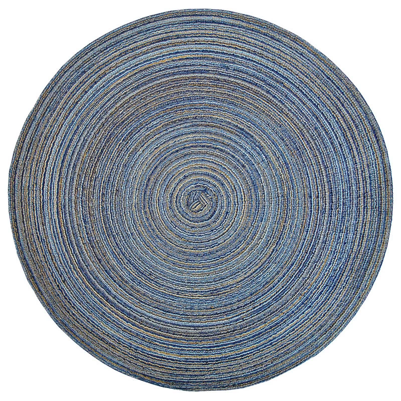 Variegated Blue Round Pp Woven Placemat Set/6 - Image 2