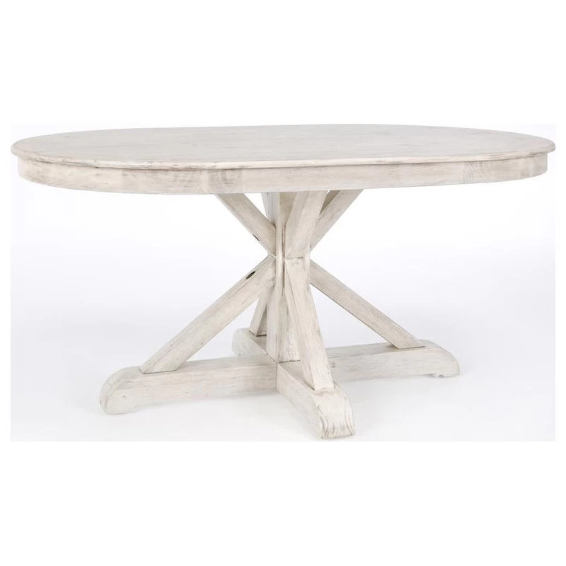 Gerald 63 Oval Dining Table Sun-Bleached Ivory - Image 5