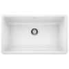Blanco Precis 30" Single Bowl Silgranit Sink, White, Modern