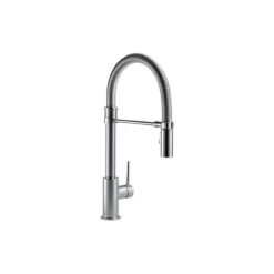 Delta Trinsic Pull-Down Kitchen Faucet With Spring Spout, Arctic Stainless