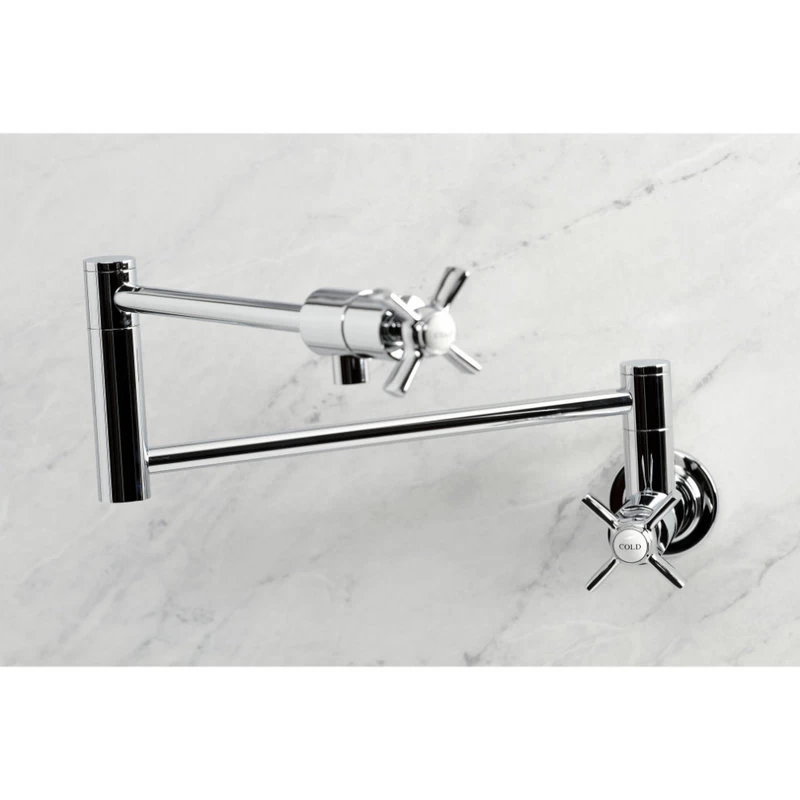 Kingston Brass KS4101ZX Millennium Wall Mount Pot Filler, Polished Chrome - Image 4