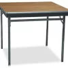 Special Size Folding Table, Square, 36"x36"x30", Walnut/Black