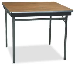 Special Size Folding Table, Square, 36"x36"x30", Walnut/Black