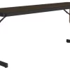 Correll 3/4" High Pressure Folding Seminar Table With Panel Leg In Walnut