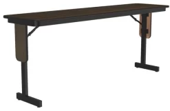 Correll 3/4" High Pressure Folding Seminar Table With Panel Leg In Walnut