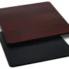 30'' Square Table Top With Black Or Mahogany Reversible Laminate Top