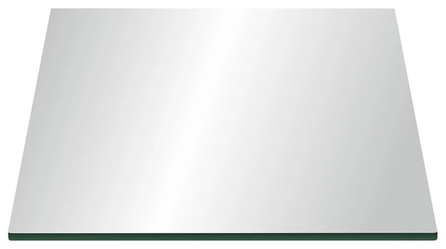 27" Square Glass Top 3/8" Thick With Flat Polish Edge And Touch Corners