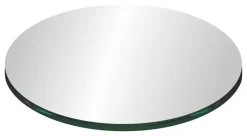 24" Tempered Round Glass Table Top, 1/4" Thickness, Flat Polish