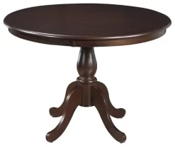 Carolina Classics Portland 42" Round Pedestal Table In Espresso