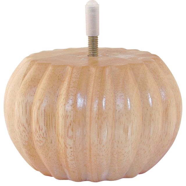 Pumpkin Bun Foot, Rubberwood