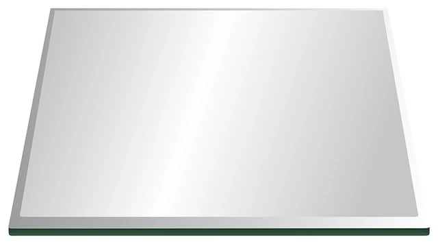 30" Tempered Square Glass Table Top, 1/2" Thickness, 1" Bevel