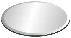 22" Round Glass Top 1/2" Thick With 1" Bevel Edge