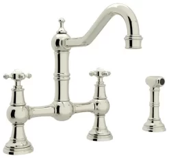 Edwardian Bridge Kitchen Faucet With Side Spray