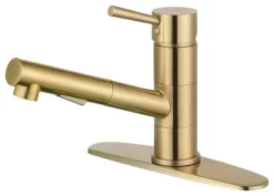 Gourmetier LS8403DL Concord Single-Handle Pull-Out Kitchen Faucet, Brushed Brass