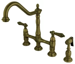 Heritage 8" Center Kitchen Faucet With Side Sprayer