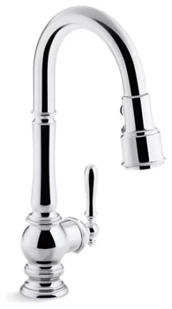 Kohler Artifacts Kitchen Faucet W/ 16" Pull-Down, Polished Chrome