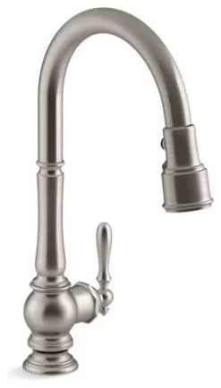 Kohler Artifacts Kitchen Faucet W/ 17-5/8" Pull-Down Spout, Vibrant Stainless
