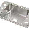 Elkay Lustertone Stainless Steel 1-Bowl Top Mount Classroom ADA Sink