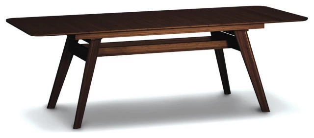 The Cassis Dining Table, 92", Black Walnut, Midcentury, Rectangle Extendable