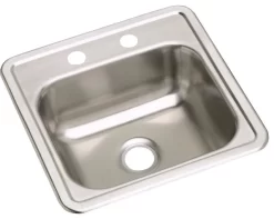 Elkay Dayton Stainless Steel 1-Bowl Drop-in Bar Sink, Faucet Holes: 3