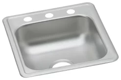 Elkay Dayton Stainless Steel 1-Bowl Top Mount Bar Sink, Satin