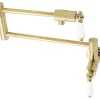 Kingston Brass KS4102PL Metropolitan Wall Mount Pot Filler, Polished Brass