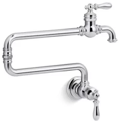 Kohler Artifacts Pot Filler Kitchen Faucet W/ Extended Spout, Polished Chrome