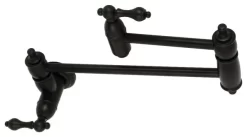 Kingston Brass Pot Filler Faucets With Matte Black Finish KS3100AL