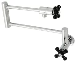 Kingston Brass Pot Filler Faucets With Polished Chrome Finish KS4101PKX