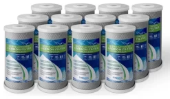 10" Big Blue Activated Carbon Block Water Filter 5 Micron, 12