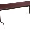 36"x96" Rectangular Mahogany Melamine Laminate Folding Banquet Table
