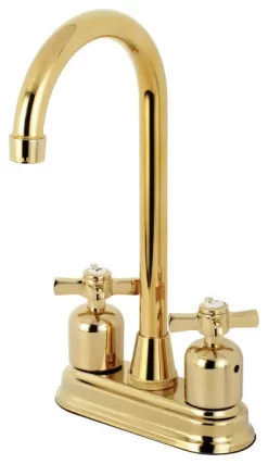 Kingston Brass KB8492ZX Millennium Bar Faucet, Polished Brass