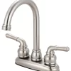 Two Handle Bar Faucet, PVD Brushed Nickel