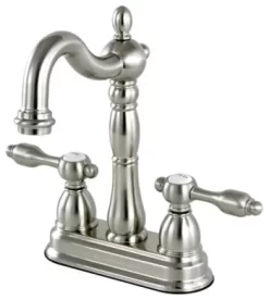 Kingston Brass 4" Centerset Bar Faucet, Brushed Nickel