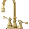 Kingston Brass Victorian Bar Prep Faucets With Polished Brass Finish KS2492BL