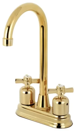 Kingston Brass Millennium Bar Prep Faucets With Polished Brass Finish KB8492ZX