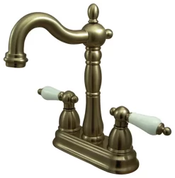 Kingston Brass KB1493PL Bar Faucet Without Pop-Up Rod, Antique Brass