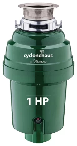 Whitehaus Collection Cyclonehaus High Effciency Garbage Disposal, Solid Brass Flange - Brushed Nickel