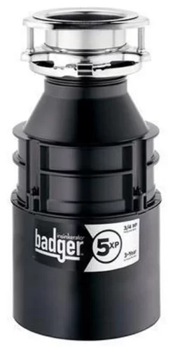 InSinkErator BADGER 5XP Continuous Feed Food Waste Garbage Disposal, 3/4 HP